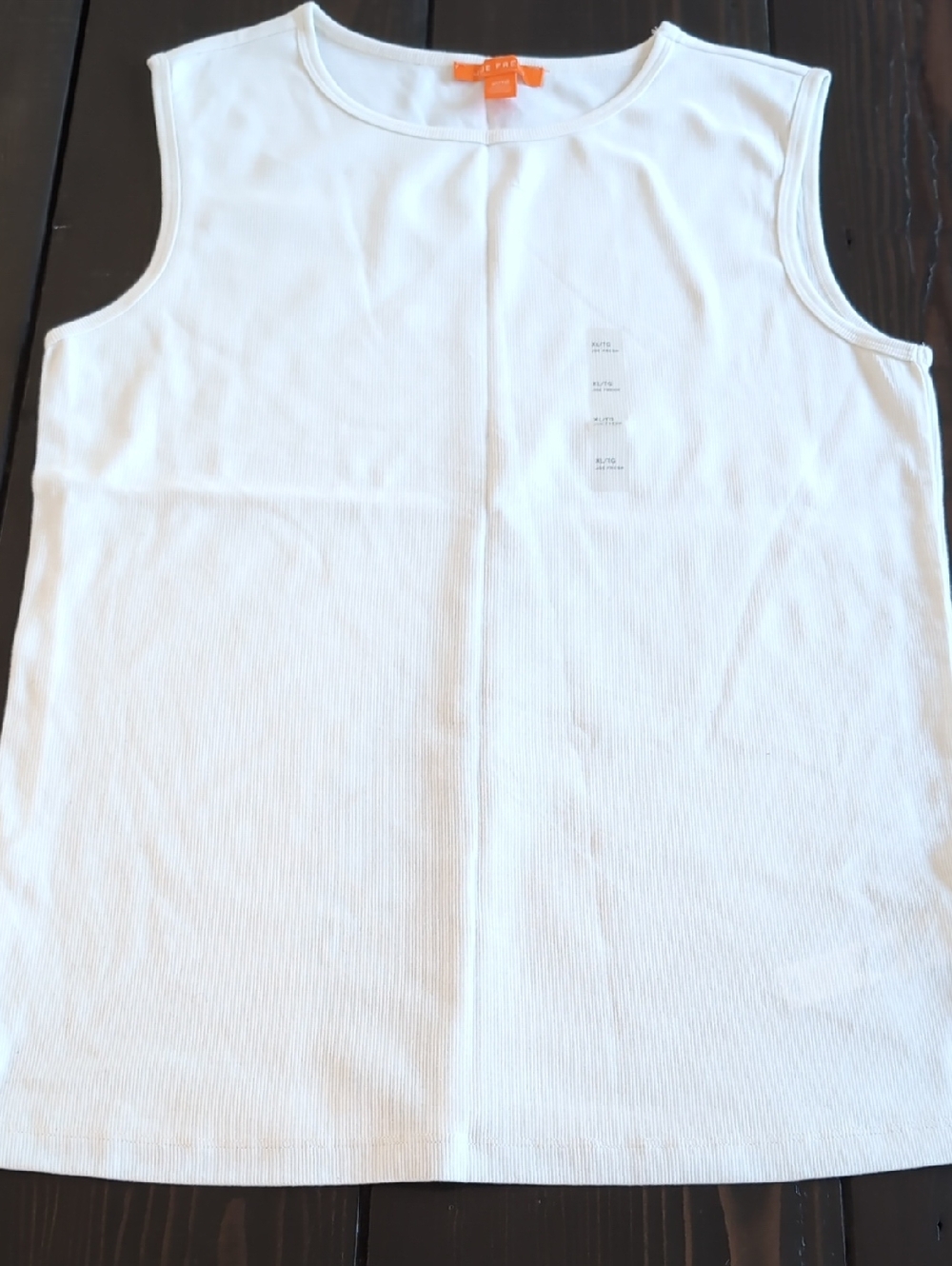 Joe Fresh White Ribbed Tank Top NWT
